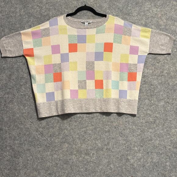 Autumn Cashmere Sweater Womens Size Small Multicolor 100% Cashmere Colorblock - Picture 2 of 9